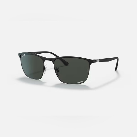 RayBan 3686 Chromance Polarized - Matte Black with Dark Grey Lenses - Picture 2 of 13